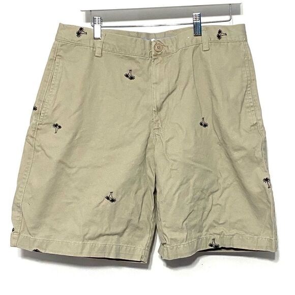 Islander palm tree khaki shorts sz 34 - Picture 1 of 5
